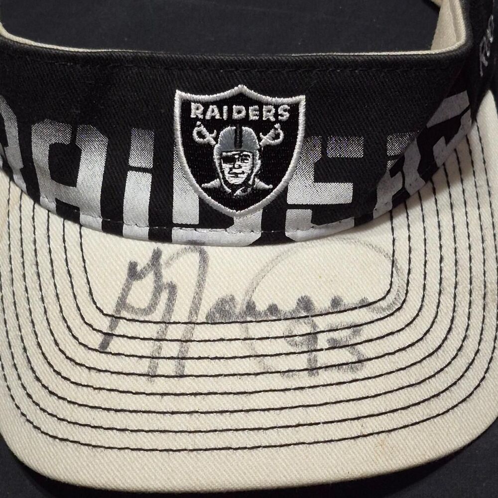 NFL Signed #93 Vintage 2000s Raiders Men's "On-Field" Visor